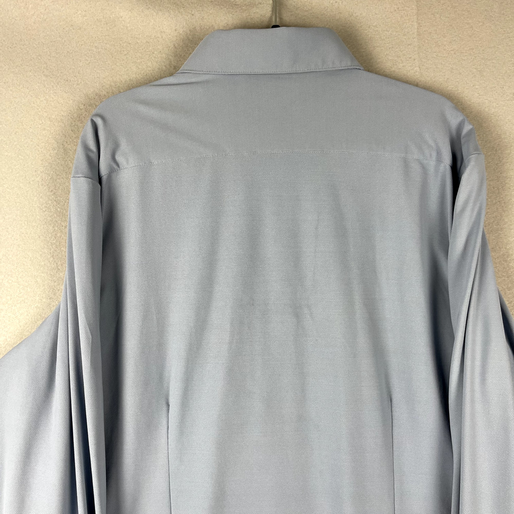 Mizzen Main Bryant Trim Fit Dress Shirt Mens XXL Blue Long Sleeve Button Up - Picture 11 of 15